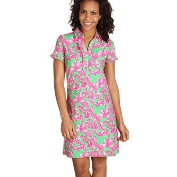Lilly Pulitzer Carolyn Butterfly Flutter Dress Size XS - Picture 3 of 6